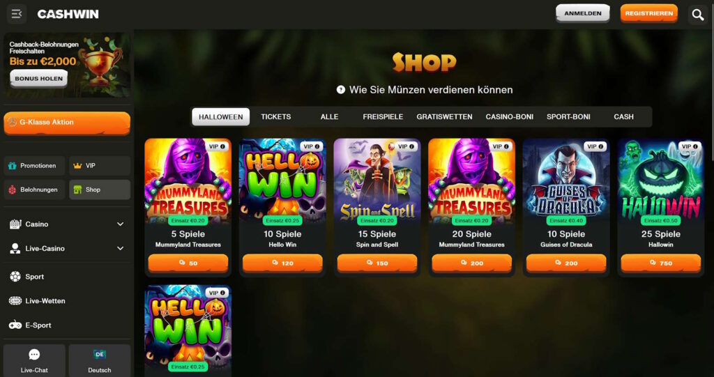 Cashwin Casino Shop