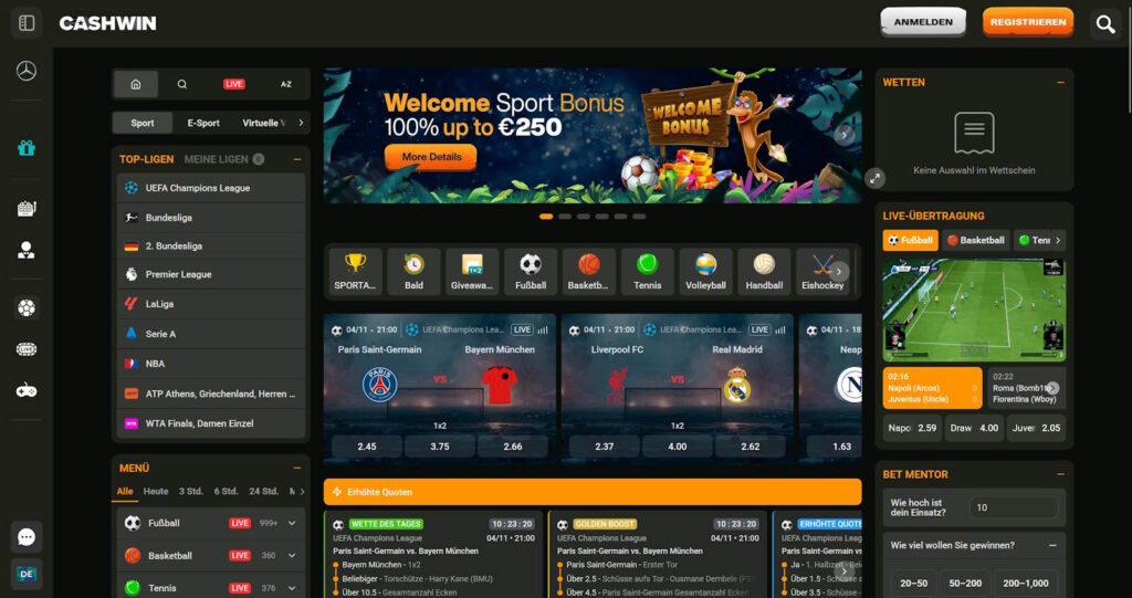 Cashwin Sportwetten