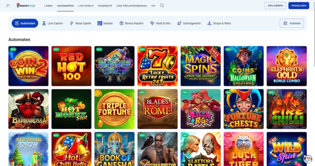 Rocketspin Spiele