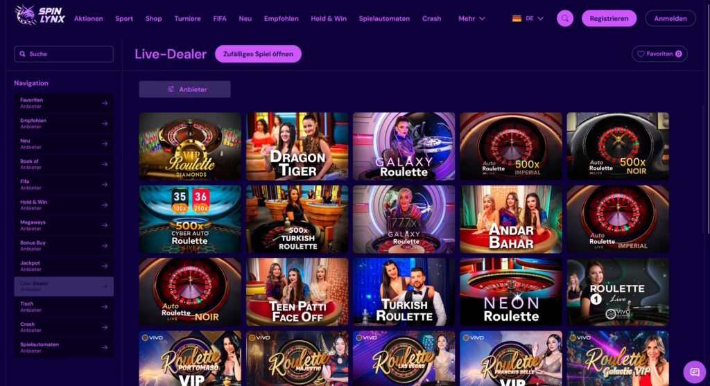Spinlynx Live Casino