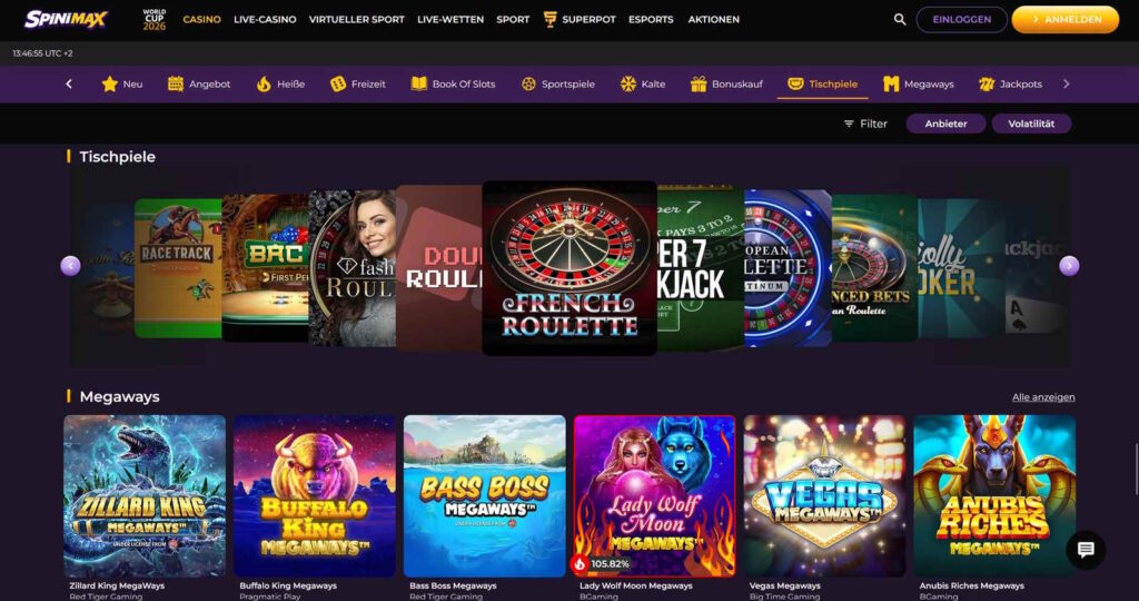 Spinimax Casino Tischspiel