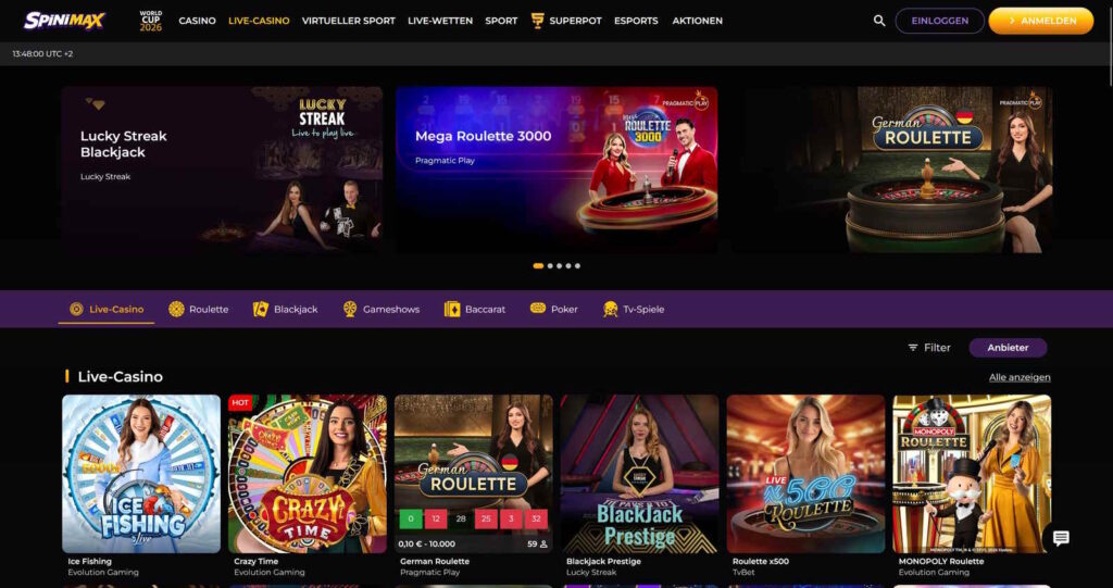 Spinimax Live Casino